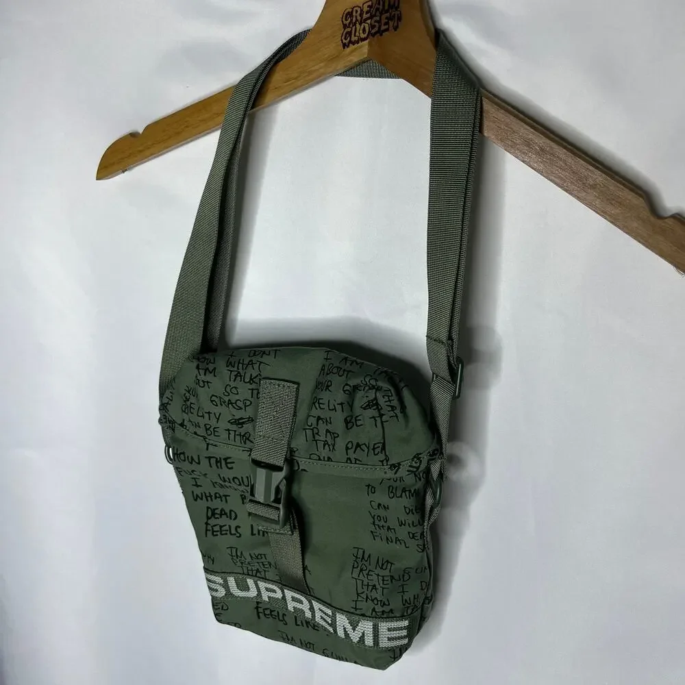 SS23 2023 Supreme NYC Gonz Field Olive All Over Print Side Crossbody Bag